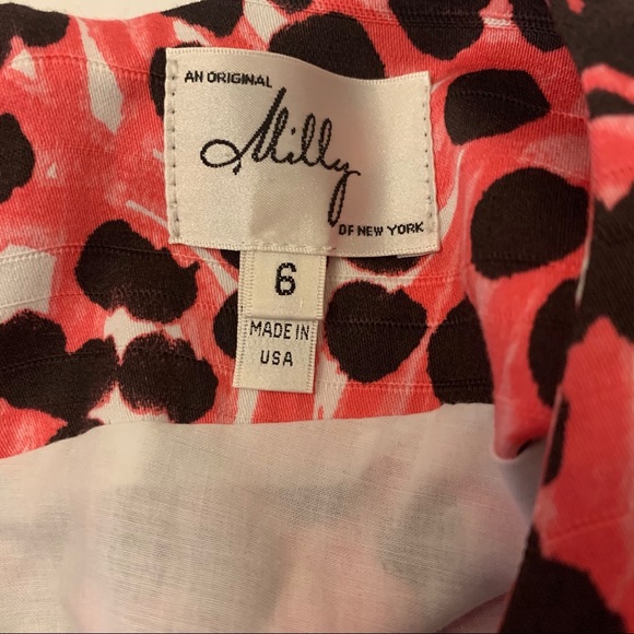 Milly of New York Pink Black BLOSSOM PINK Dress 6 - Picture 6 of 14